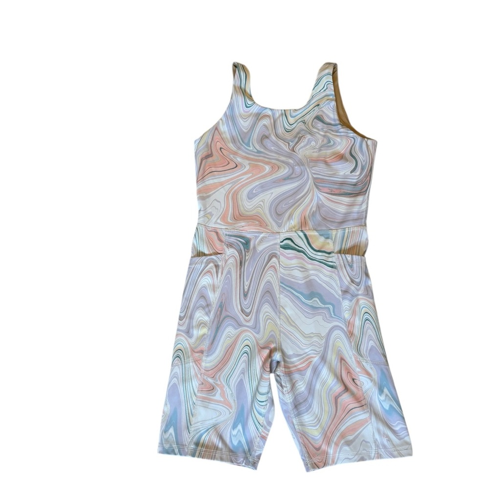 Old Navy Active Pastel Swirl Unitard Jumpsuit